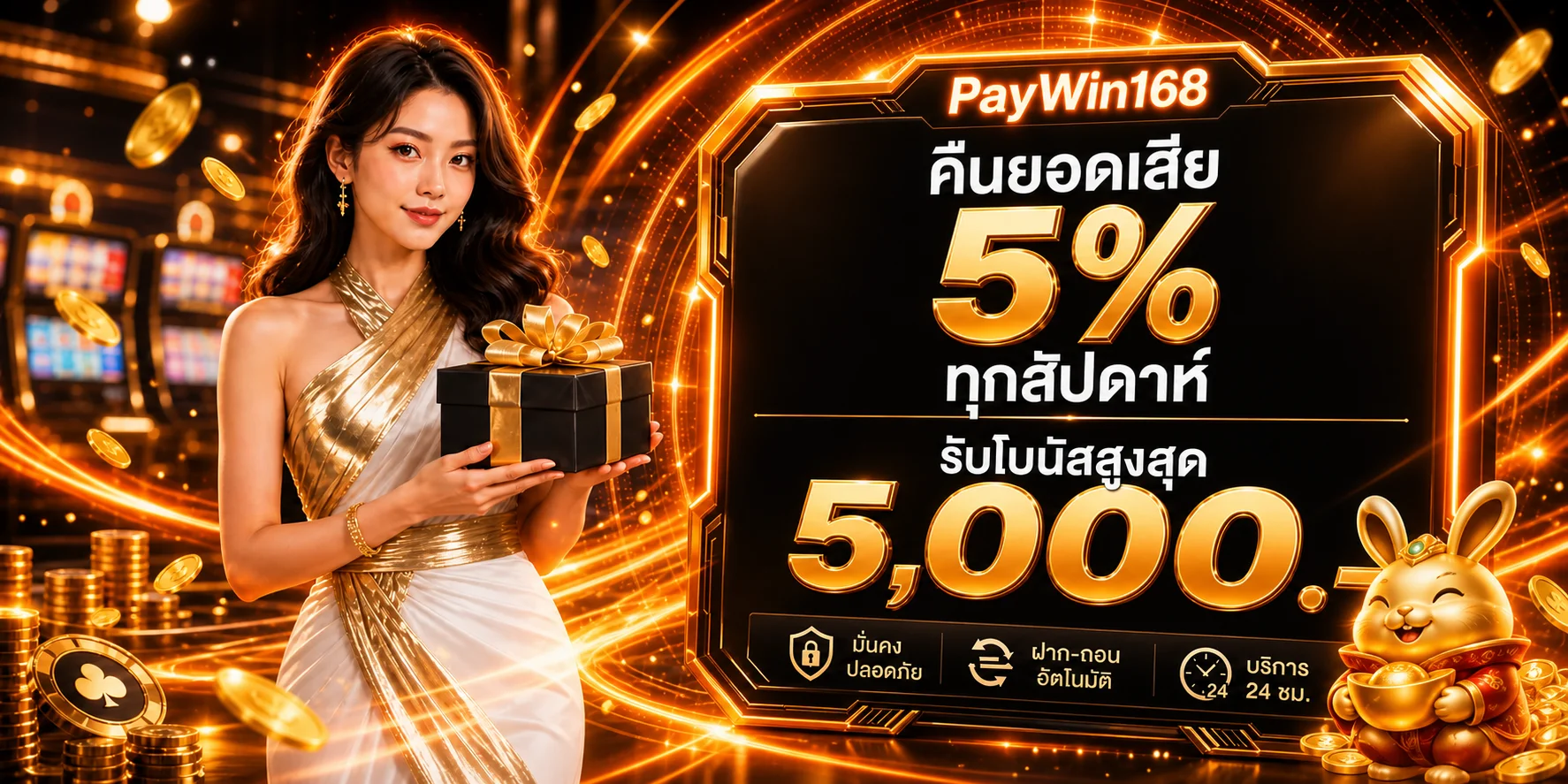 ภาพแคชแบ็กประจำสัปดาห์ PayWin168